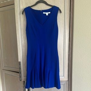 Diane Von Furstenberg Elegant Blue Sleeveless Dress